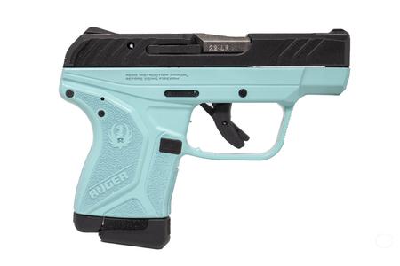 RUGER LCP II LITE 22LR BLACK SLIDE TURQUOISE FRAME 2.75 IN BBL