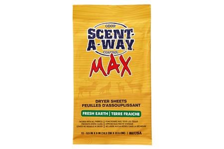 HUNTERS SPECIALTIES Scent-A-Way Max Fresh Earth Dryer Sheets