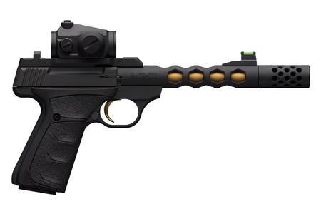 BROWNING FIREARMS Buck Mark Vision 22 LR Pistol with Black/Gold Barrel and Vortex Crossfire Red Dot