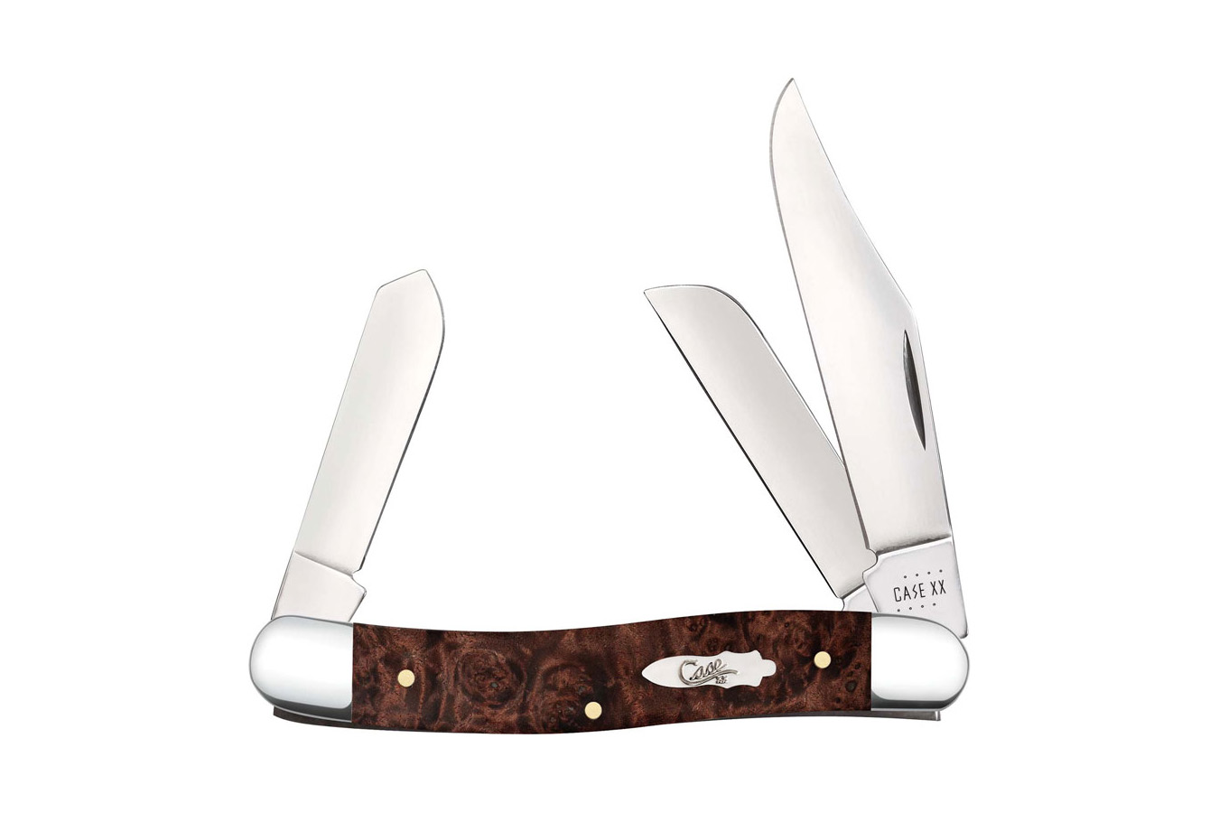 Wrcase Brown Maple Burl Wood Stockman Knife