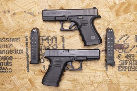 19 GEN4 9MM POLICE TRADE-IN PISTOL WITH NIGHT SIGHTS GOOD