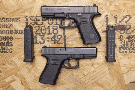 GLOCK 19 Gen4 9mm Police Trade-In Pistols with Night Sights (Fair Condition)