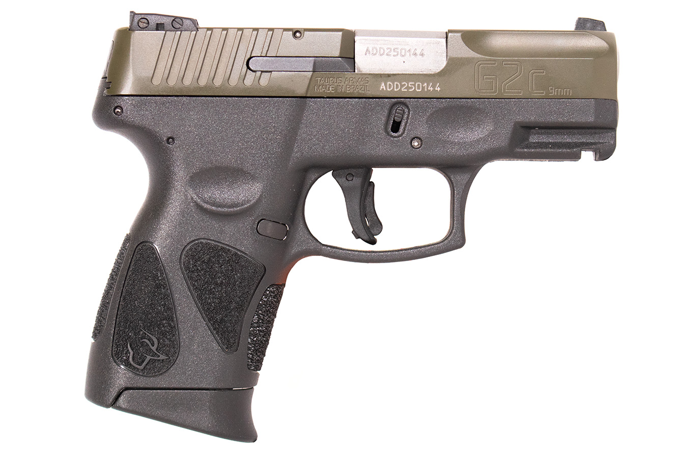 TAURUS G2C 9MM BK CERAKOTE/MS GREEN 3.26 `` BL 2X12 RDS