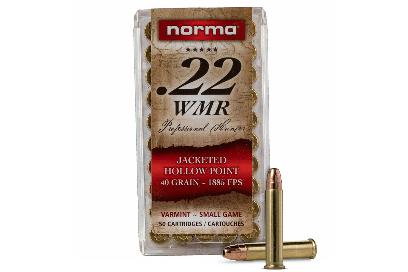 NORMA USA PROFESSIONAL HUNTER 22 WMR 40 GR JHP 50/BOX