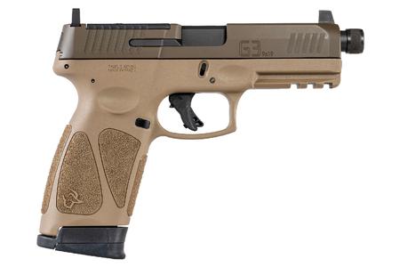 TAURUS G3 Tactical 9mm Optic Ready FDE Pistol with Threaded Barrel