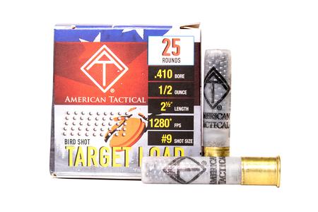 AMERICAN TACTICAL .410 Bore 2.5 inch 1/2 oz. #9 Shot Target Load 25/Box