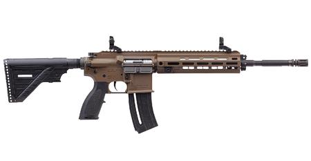 H  K HK416 22LR Rimfire Rifle with Flat Dark Earth Stock