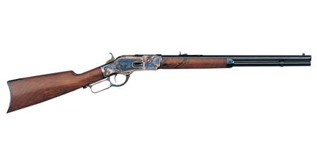 1873 45 COLT SHORT RIFLE WITH CASE HARDENED FRAME AND WALNUT STOCK