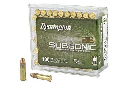 REMINGTON 22 LR 40 Gr Copper Plated Hollow Point Subsonic 100/Box
