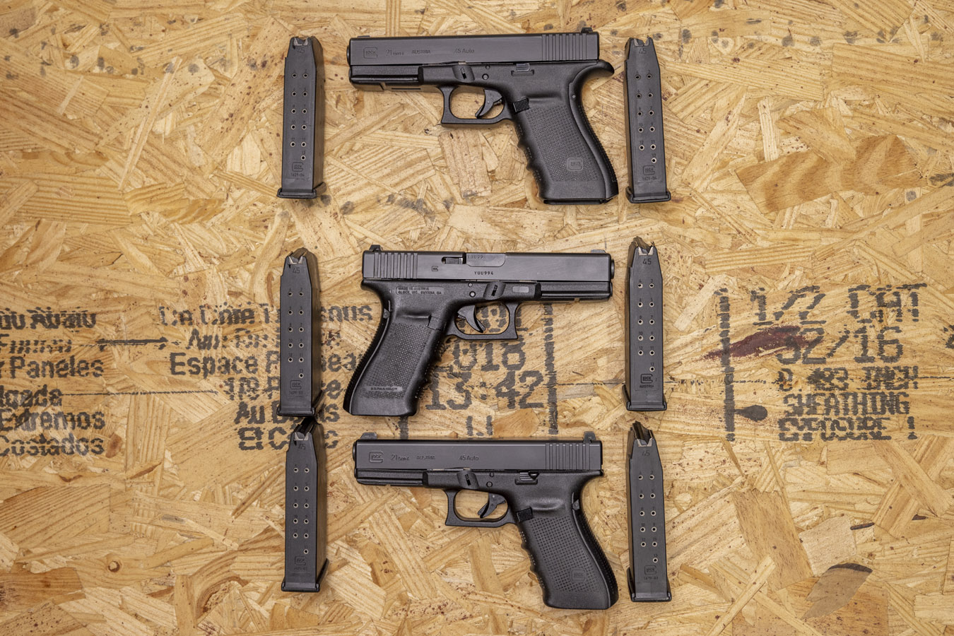 Glock 21 Gen4 45 ACP Police Trade-In Pistols with Night Sights (Very Good Condition)