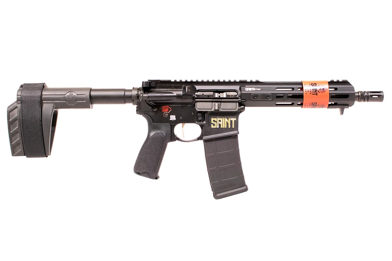 Springfield Saint Victor 300 Blackout Semi-Automatic Pistol with 9-Inch Barrel and Color Filled Lettering (Manufacturer Sample)