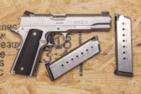 REMINGTON 1911 R1 Stainless Enhanced .45 ACP Police Trade-In Pistol with Custom 1776 US Flag Holster