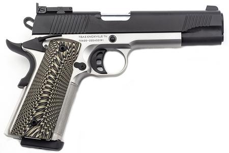 TISAS 1911 D10 10mm Pistol with Stainless Frame and Black Cerakote Slide