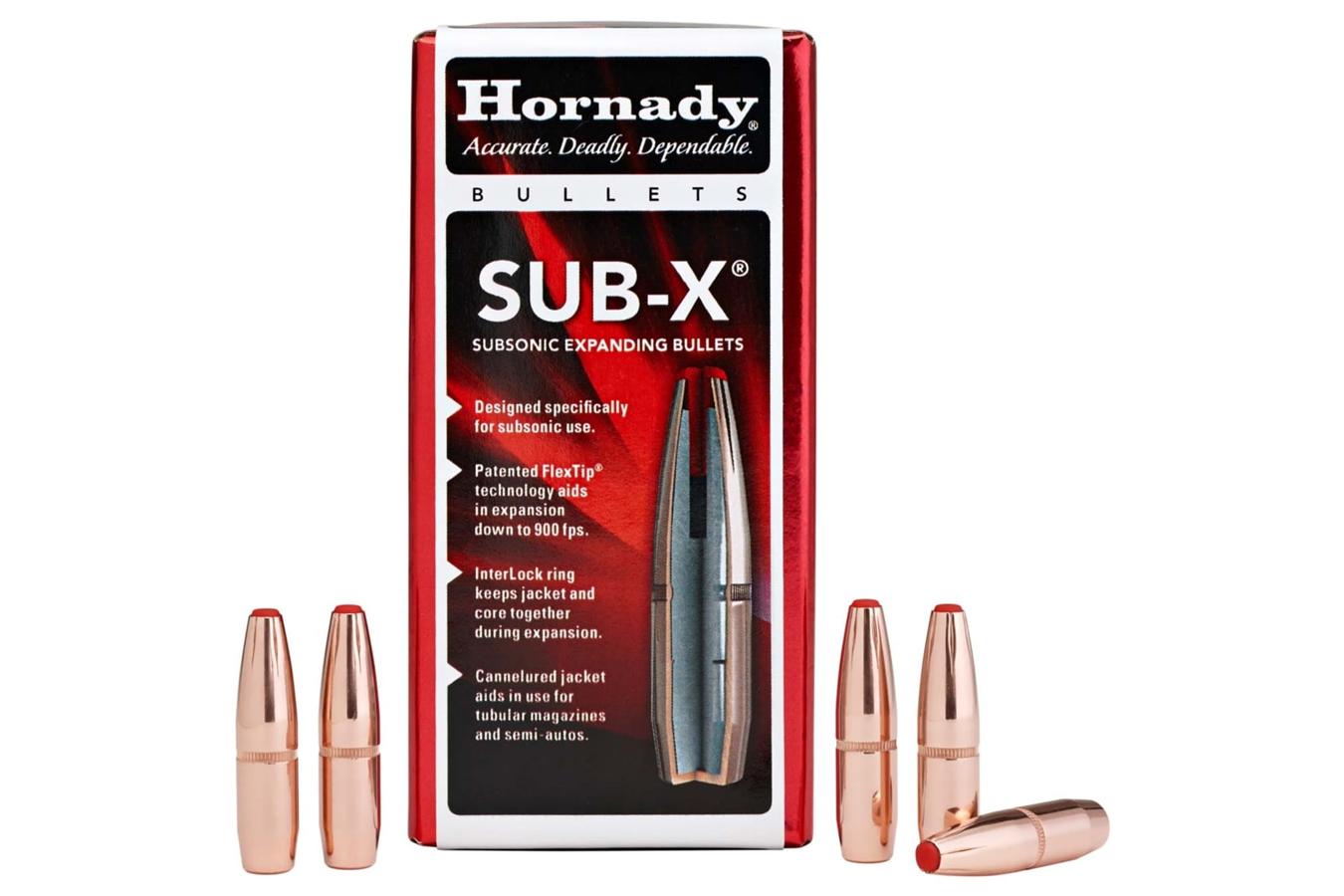 HORNADY 30 CAL .308 175 GR SUB-X BULLETS