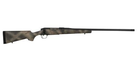 BERGARA Premier Highlander 28 Nosler Bolt-Action Rifle with Woodland Camo Stock and Sniper Gray Cerakote Finish