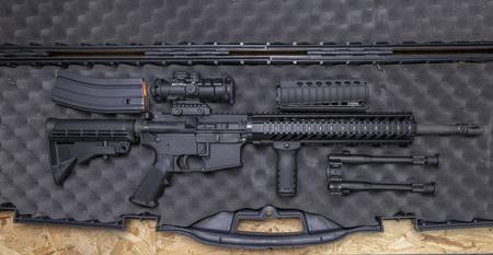 ANDERSON MANUFACTURING AM-15 5.56mm Police Trade-In AR-15 with Red Dot, Rifle Case, Bi-Pod and Forward Grip