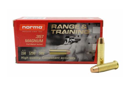 Norma 357 Magnum 158 Gr FMJ Range and Training 50/Box