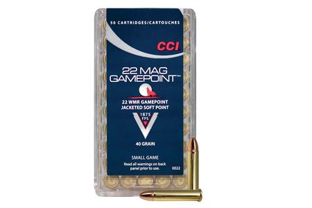 CCI AMMUNITION 22 WMR 40 gr JSP GamePoint 50/Box