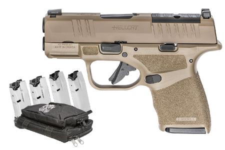 SPRINGFIELD Hellcat OSP 9mm Desert FDE Micro Compact Gear Up Package with Five Magazines and Range Bag