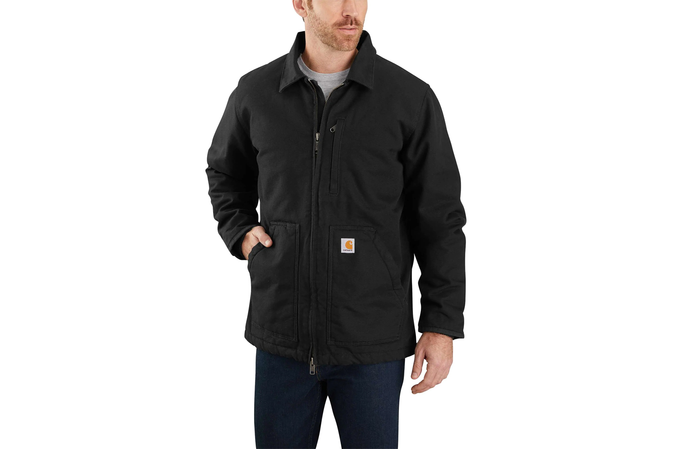 Carhartt Loose Fit Washed Duck Sherpa-Lined Coat for Sale | Online ...