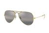 RAY BAN AVIATOR WITH LEGEND GOLD FRAME AND POLARIZED CLEAR GRADIENT DARK GREY LENSES