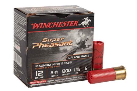 Winchester 12 Gauge 2-3/4 in 1-3/8 oz 5 Shot Copper Plated Lead Super Pheasant 25/Box