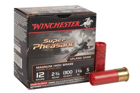 WINCHESTER AMMO 12 Gauge 2-3/4 in 1-3/8 oz 5 Shot Copper Plated Lead Super Pheasant 25/Box