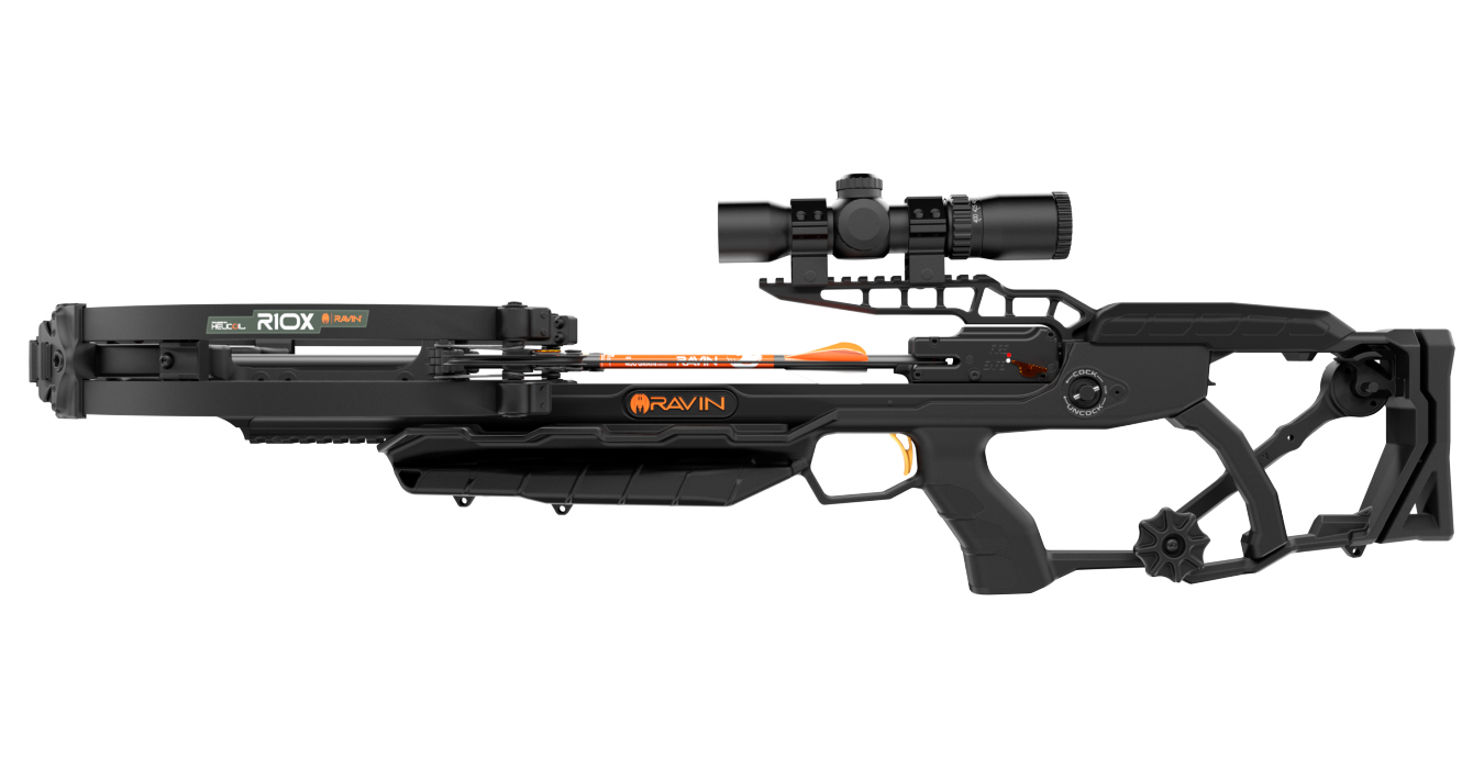 RAVIN CROSSBOWS R10X CROSSBOW PACKAGE WITH ILLUMINATED SCOPE, QUIVER AND 3 RAVIN ARROWS