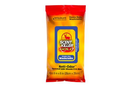 WILDLIFE RESEARCH Scent Killer Gold Anti-Odor Heavy Duty Washcloths (12 Pack)