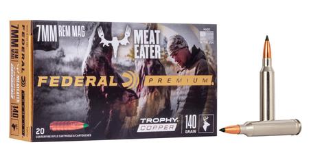 FEDERAL AMMUNITION 7mm Rem Mag 140 gr Trophy Copper MeatEater 20/Box