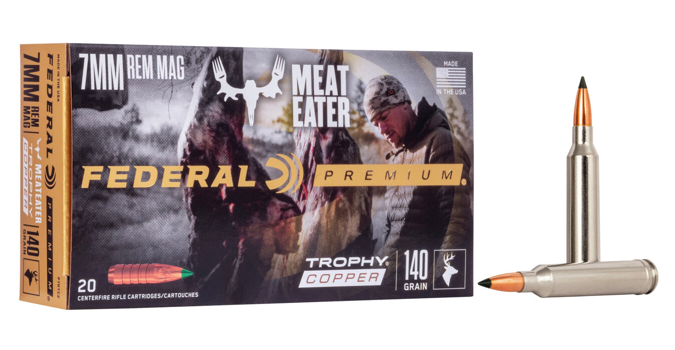 FEDERAL AMMUNITION 140 GR TROPHY COPPER `VITAL-SHOK` `MEAT EATER` 