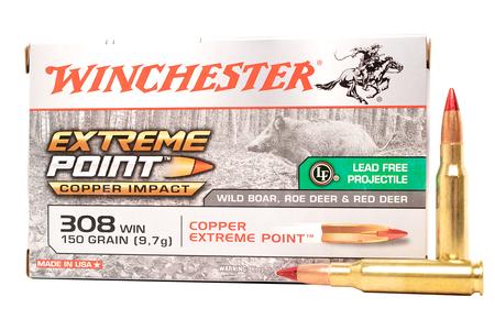 WINCHESTER AMMO 308 Win 150 Grain Extreme Point Copper Impact Lead Free Projectile 20/Box