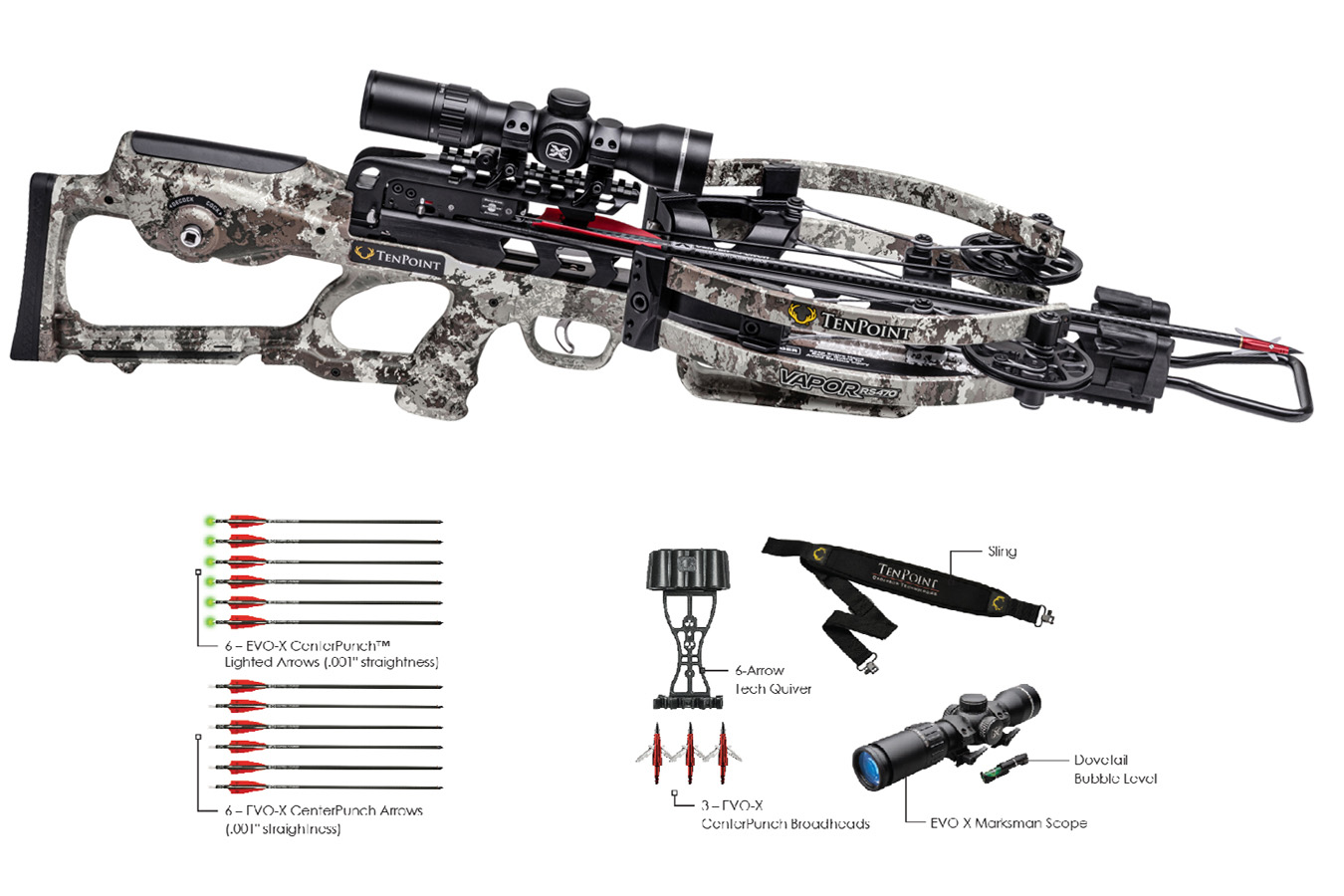 TEN POINT VAPOR RS470 ELITE CROSSBOW PACKAGE