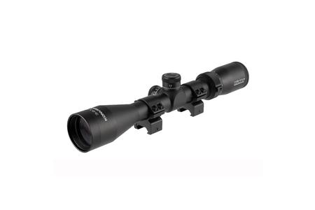 BX 3-9X40MM RIFLESCOPE WITH DUPLEX RETICLE, SCOPE RINGS, AND EXTRA 450 BUSHMASTE