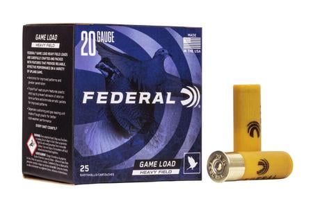 FEDERAL AMMUNITION 20 Ga 2-3/4 in 1 oz #6 Game-Shok 25/Box