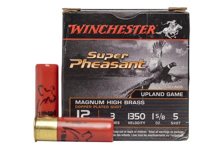 WINCHESTER AMMO 12 Gauge 3 In 1 5/8 oz. 5 Shot Copper Plated Super Pheasant Magnum High Brass 25/Box