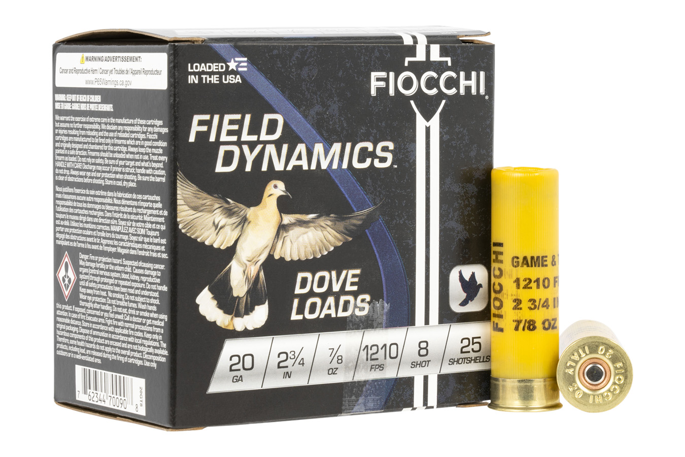 FIOCCHI FIELD DYNAMICS 20GA 2.75` 7/8OZ 8SHT 25RNDS