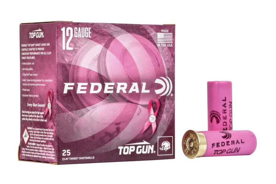 FEDERAL AMMUNITION 12 GA 2-3/4 IN 2-3/4 DE 1-1/8 OZ 8 TOP GUN PINK