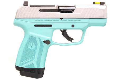 RUGER Max 9 9mm Optic Ready Pistol with Silver Slide and Turquoise Frame