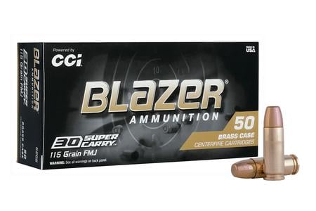 CCI 30 Super Carry 115 gr FMJ Blazer Brass 50/Box