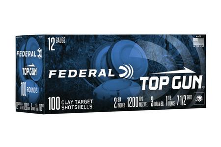 FEDERAL AMMUNITION 12 Gauge 2 3/4 in 1 1/8 oz 7.5 Shot Lead Shotshell Top Gun Target 100/Box
