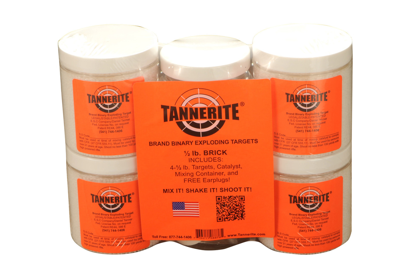 Tannerite 1/2 Pound Brick, 4 Pack of 1/2 lb Targets