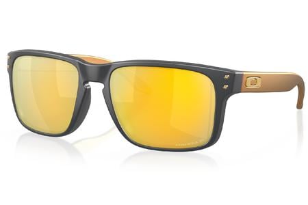 OAKLEY Holbrook Sunglasses with Matte Carbon Frame and 24k Polarized Lenses