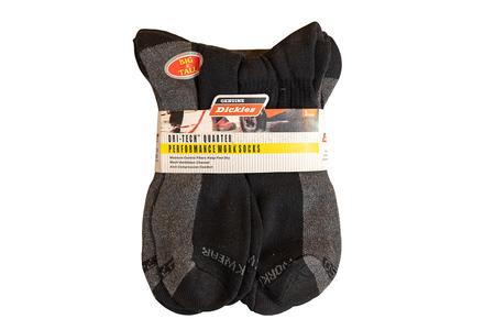 DICKIES 5 PK PERFORMANCE ANKLE SOCKS BLACK