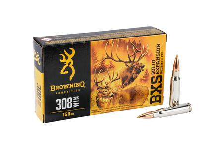 BROWNING AMMUNITION 308 Win 150 Grain Lead Free Solid Expansion Polymer Tip BXS Big Game and Deer 20/Box