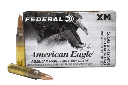 FEDERAL AMMUNITION 5.56mm 55 gr FMJ 20/Box