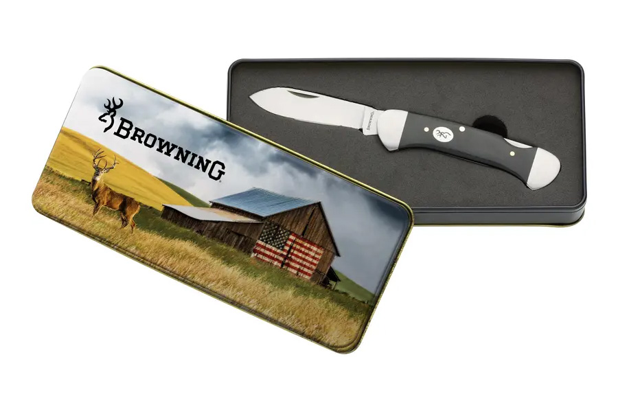 Browning Vintage Whitetail Folding Knife Gift Tin