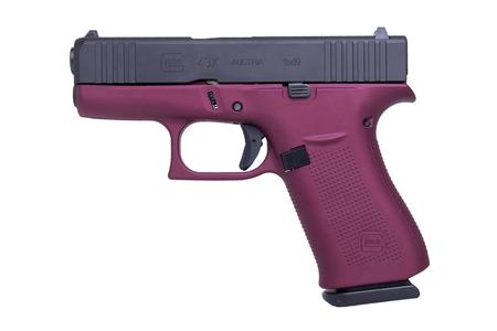 GLOCK 43X 9MM 10-ROUND PISTOL WITH BLACK CHERRY FRAME