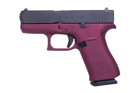 GLOCK 43X 9mm 10-Round Pistol with Black Cherry Frame