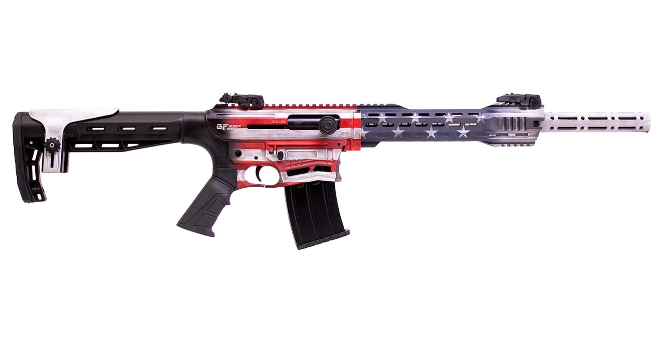 GFORCE ARMS GF25 AR-12 SEMI AUTO 12GA SHOTGUN AMERICN FLAG FINISH